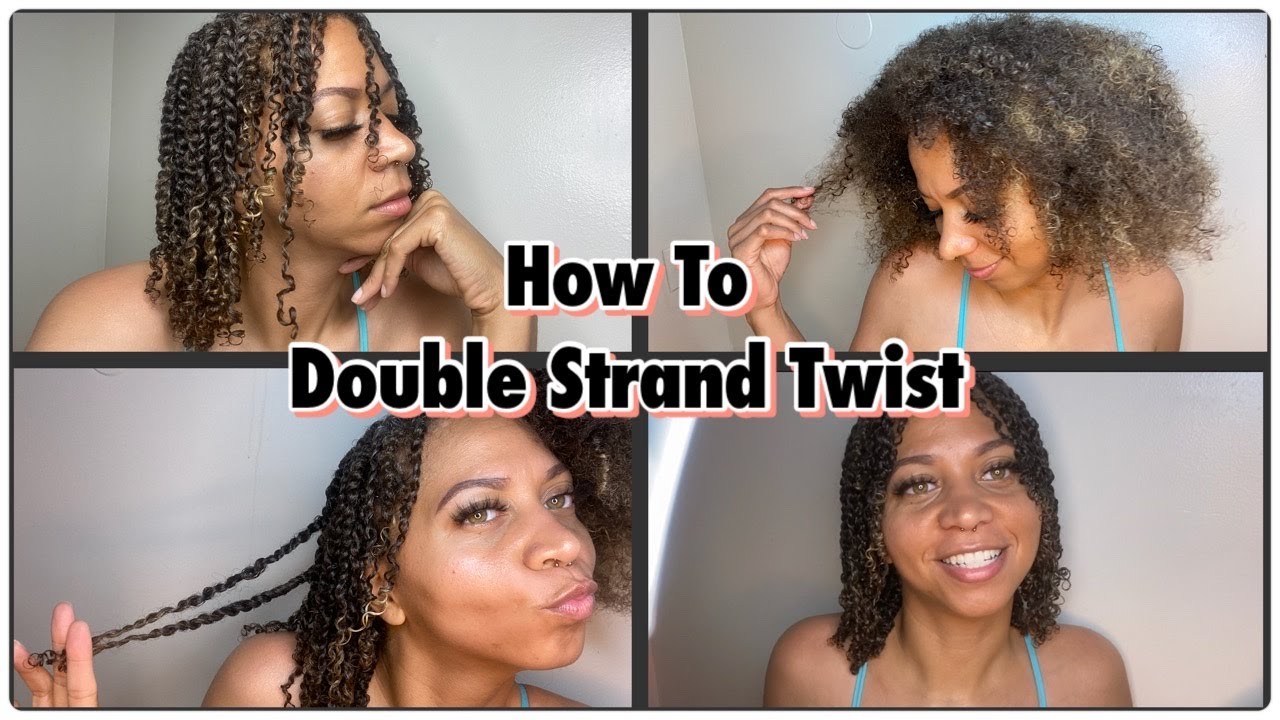 Double Strand Twist On Natural Hair - YouTube