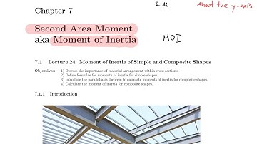 Engineering Mechanics 24a: Moment of Inertia - Introduction