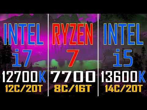 INTEL i7 12700K vs RYZEN 7 7700 vs INTEL i5 13600K // PC GAMES BENCHMARK TEST //