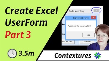 Create an Excel UserForm, Part 3 of 3