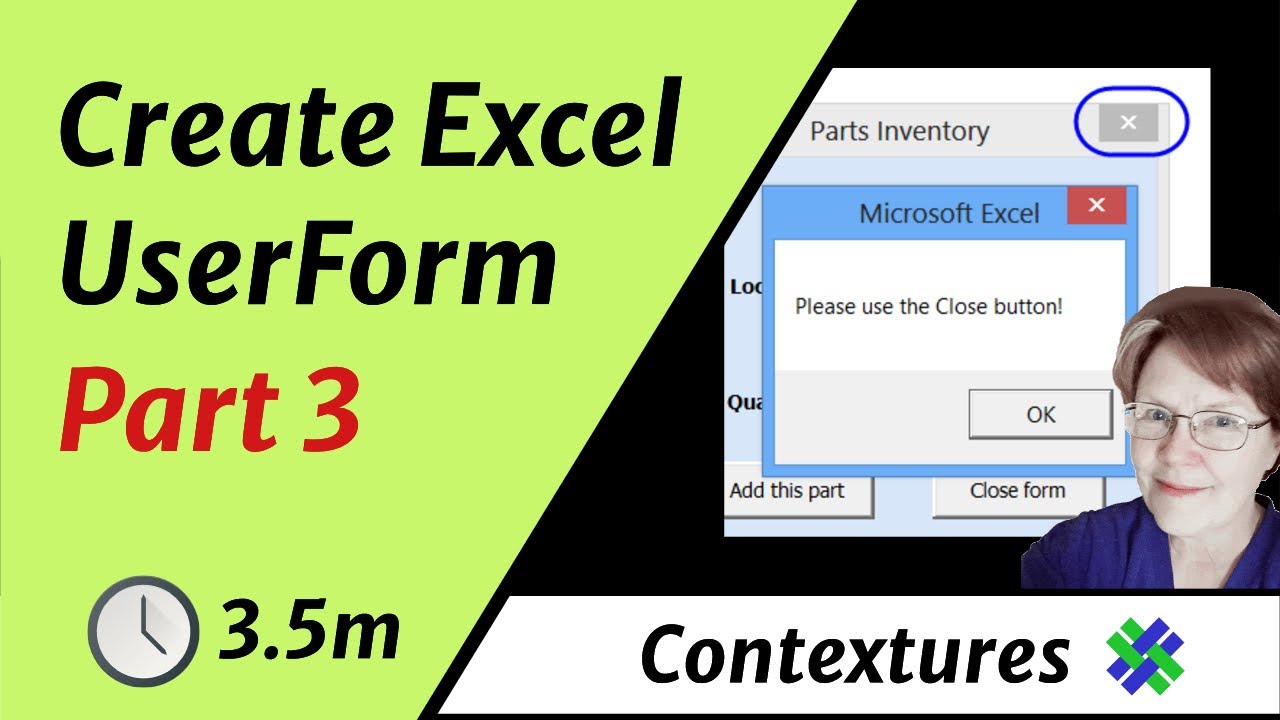 Create an Excel UserForm, Part 3 of 3 - YouTube