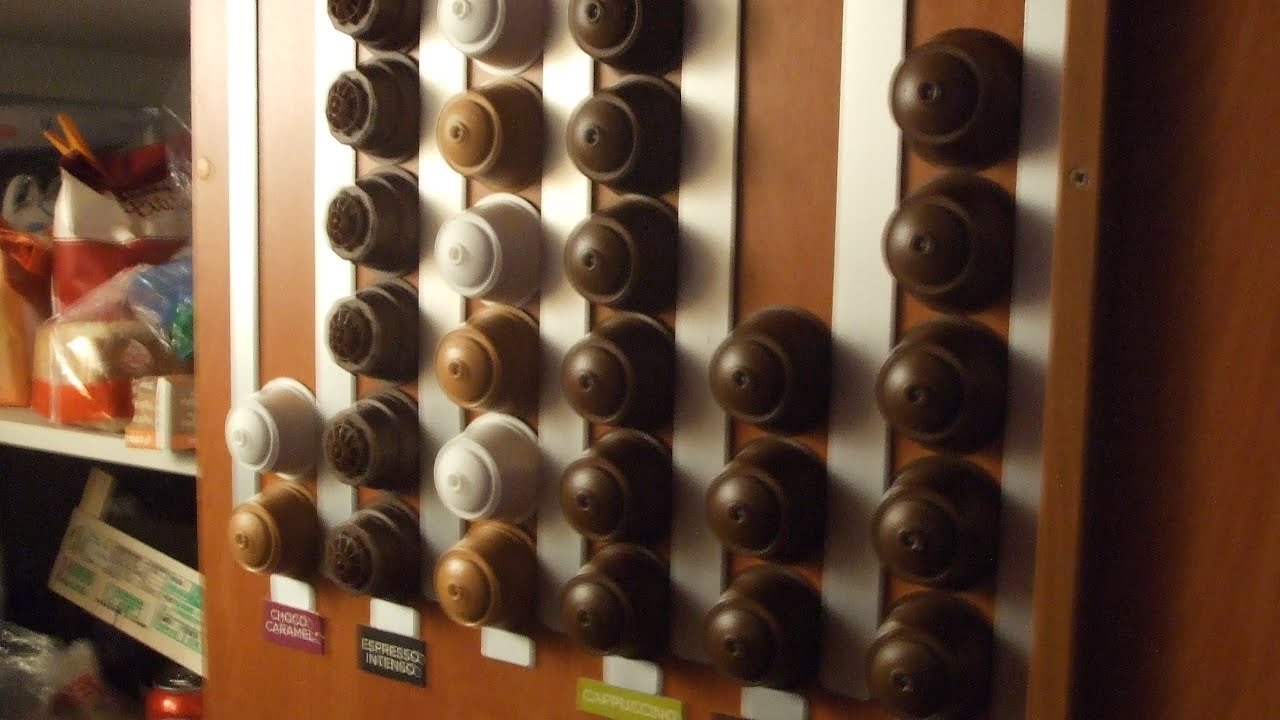 Como hacer dispensador, porta cápsulas o soporte de cápsulas de Café -  YouTube