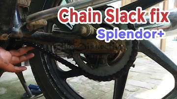 how to adjust chain slack of Splendor+ bike | Bikedissection | DeepakKumar