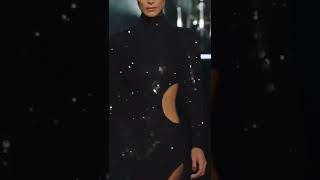 Bella Hadid walking the runway for Michael Kors Fall-Winter 2022 Show