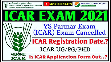 icar application form 2021 | icar form 2021 | icar 2021 exam date | icar (YSP SOLAN) exam cancelled