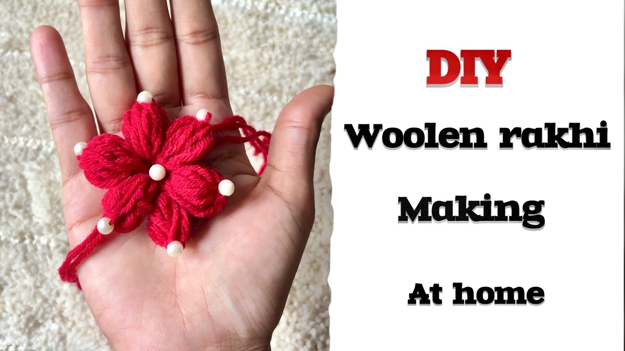 Woolen Rakhi DIY woolen rakhi making at home || how to make rakhi - YouTube