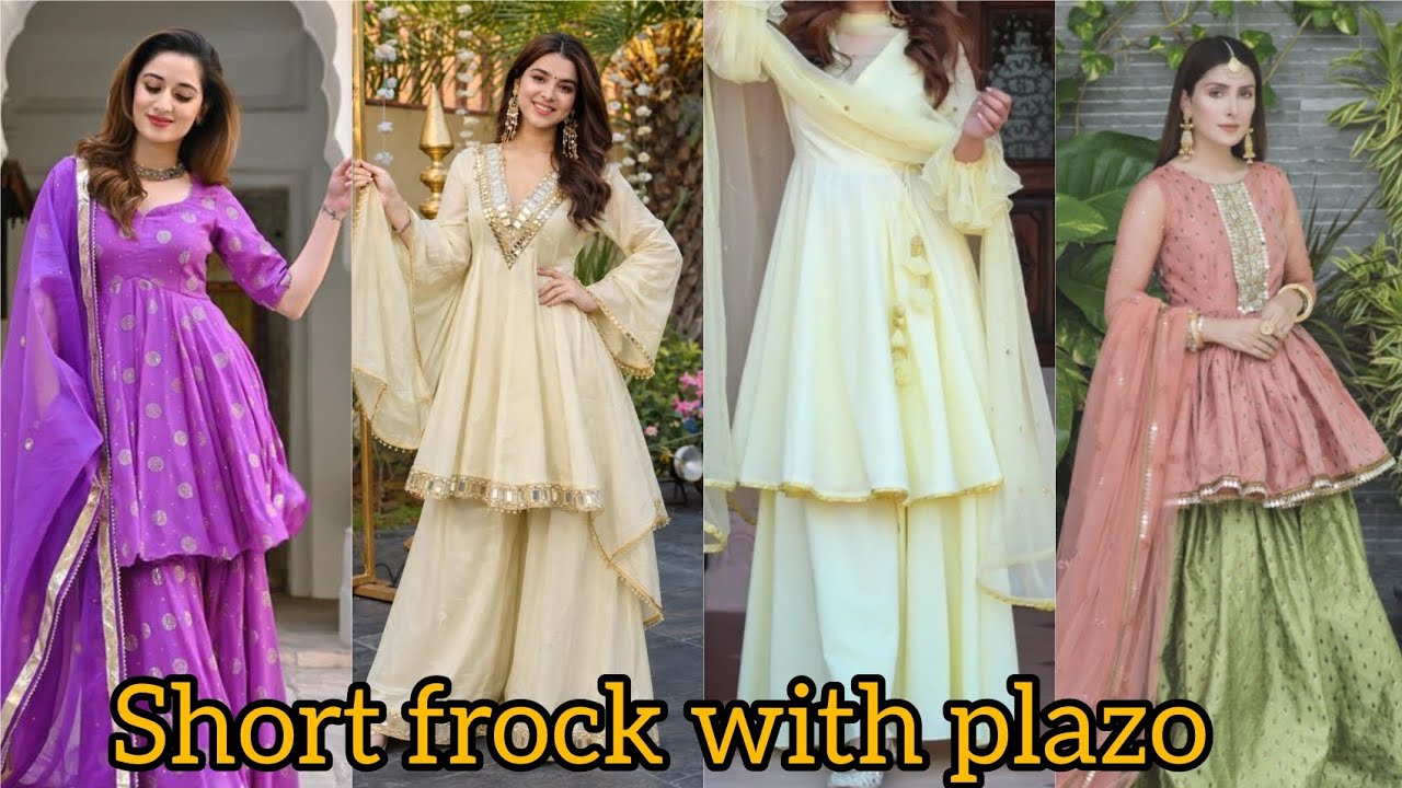 Latest Short frock with plazo designs 2026 || stylish Pakistani dress || Fashion Hub 