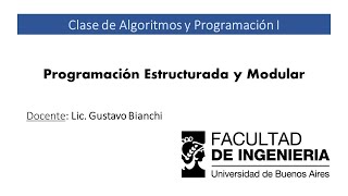 Programación Estructurada y Modular