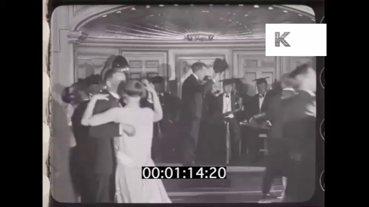 1920s Nightlife, Hotel Ballroom, Dancing, HD From 35mm Film