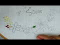 hand embroidery colorful floral flower design with simple stitch by Rose World | Part-1