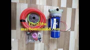 Test công suất thực tế và áp lực của máy bơm 12v-230w