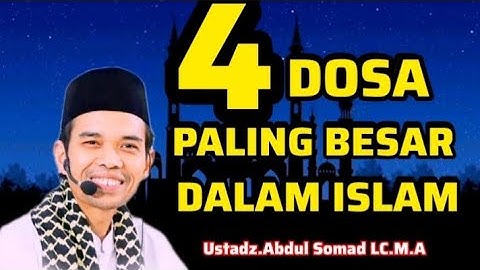 "Bikin Merinding! Ustadz Abdul Somad Jelaskan 4 Dosa Besar yang Paling Dibenci Allah!"