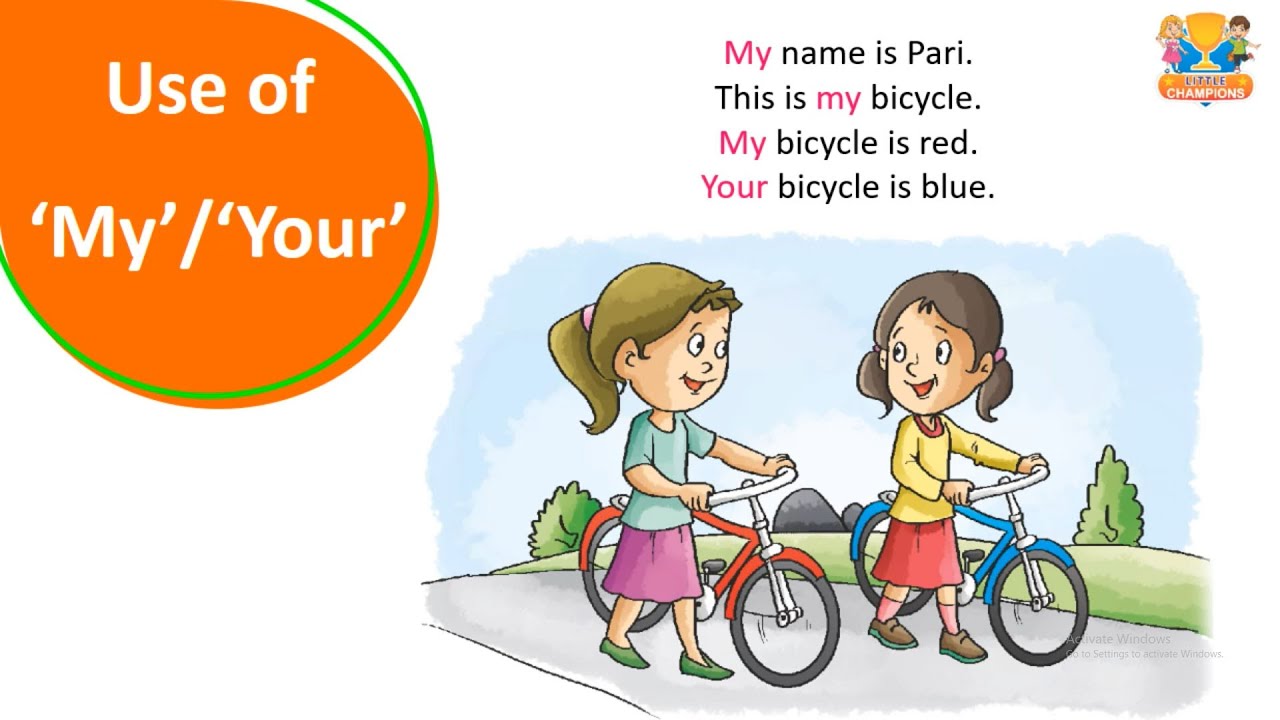 Using My Use of My / Your | Easy Sentences | Little Champions| Aviraaj ...