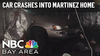 Driver Flees After Crashing Into Home in Martinez