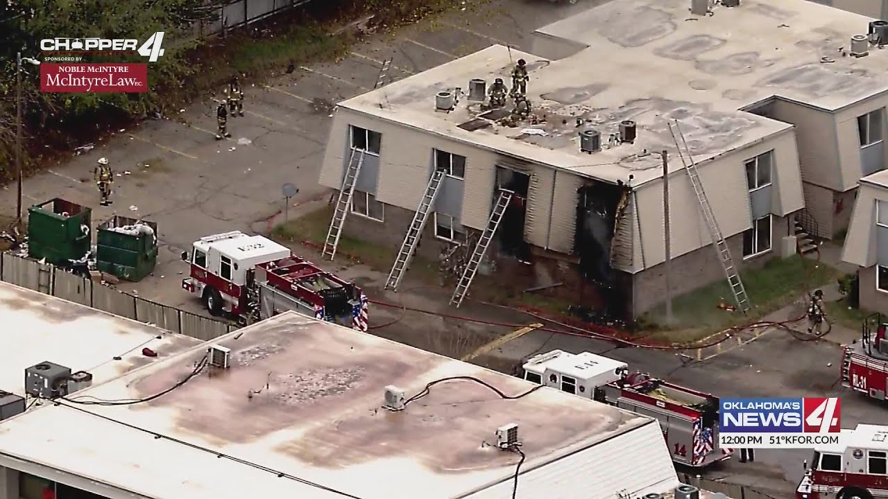 Fire crews respond to Oklahoma City apartment fire - YouTube