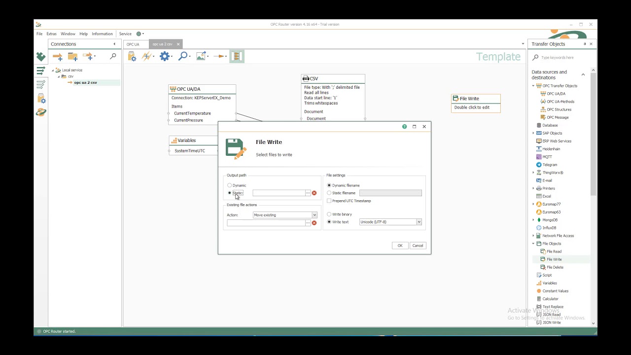 Tutorial: Reading data with OPC UA and writing to a CSV file - YouTube