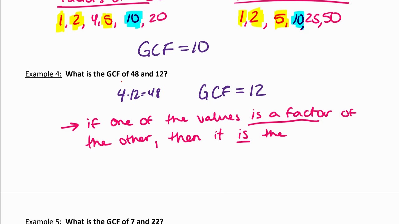 Greatest Common Factor (Algebra 1) - YouTube