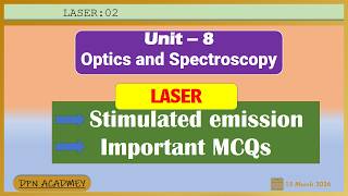 LASER I STIMULATED EMISSION I TRB PHYSICS I NEET I TAMIL I Important MCQs I Test Batch I