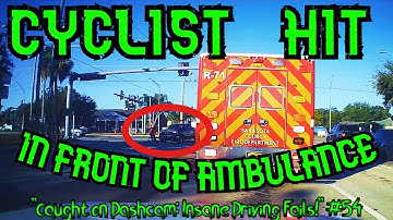 CYCLIST HIT IN FRONT OF AMBULANCE - TWO IDIOTS COLLIDE"Caught on Dashcam: Insane Driving Fails!" #54