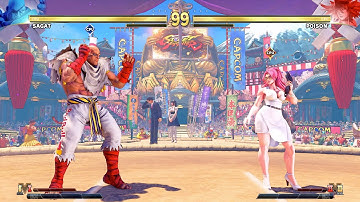 Sagat vs Poison! Street Fighter V CPU vs CPU