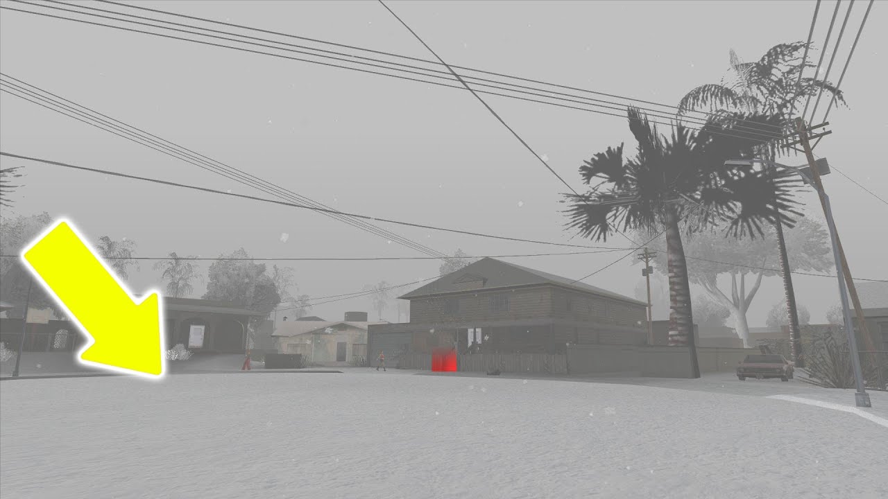 مود جعل لوس سانتوس الى مدينة ثلجية : GTA sa Snow MOD - YouTube