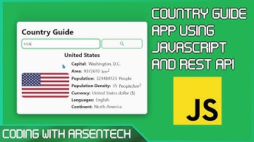 Country Guide App using JavaScript and REST API | Full Guide