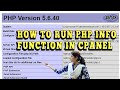 How to run Php info function in cPa