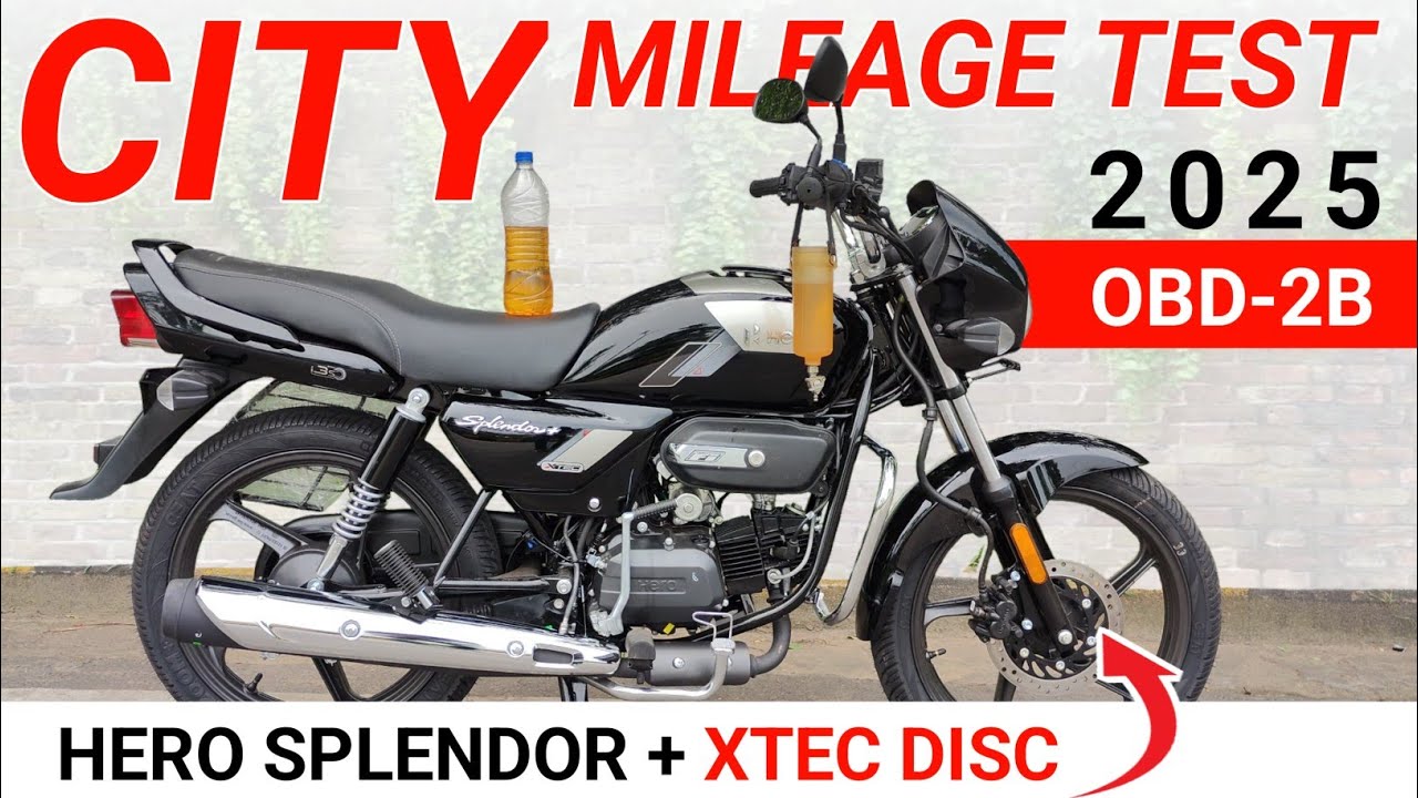 🚀 Hero Splendor Plus Xtec Disc Brake Mileage Test | Hero Splendor Plus Xtec Mileage Test 2025 ⛽