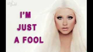 Video thumbnail of "Christina Aguilera feat Blake shelton - Just a Fool (Lyrics)"