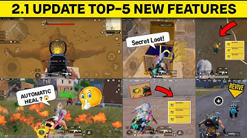 TOP 5 NEW FEATURES IN BGMI 2.1 UPDATE | BGMI/PUBG MOBILE TIPS & TRICKS