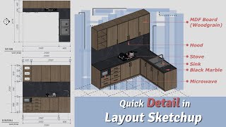 Celebrity Layout SketchUp Lesson#39  Quick Detail in Layout SketchUp Profile