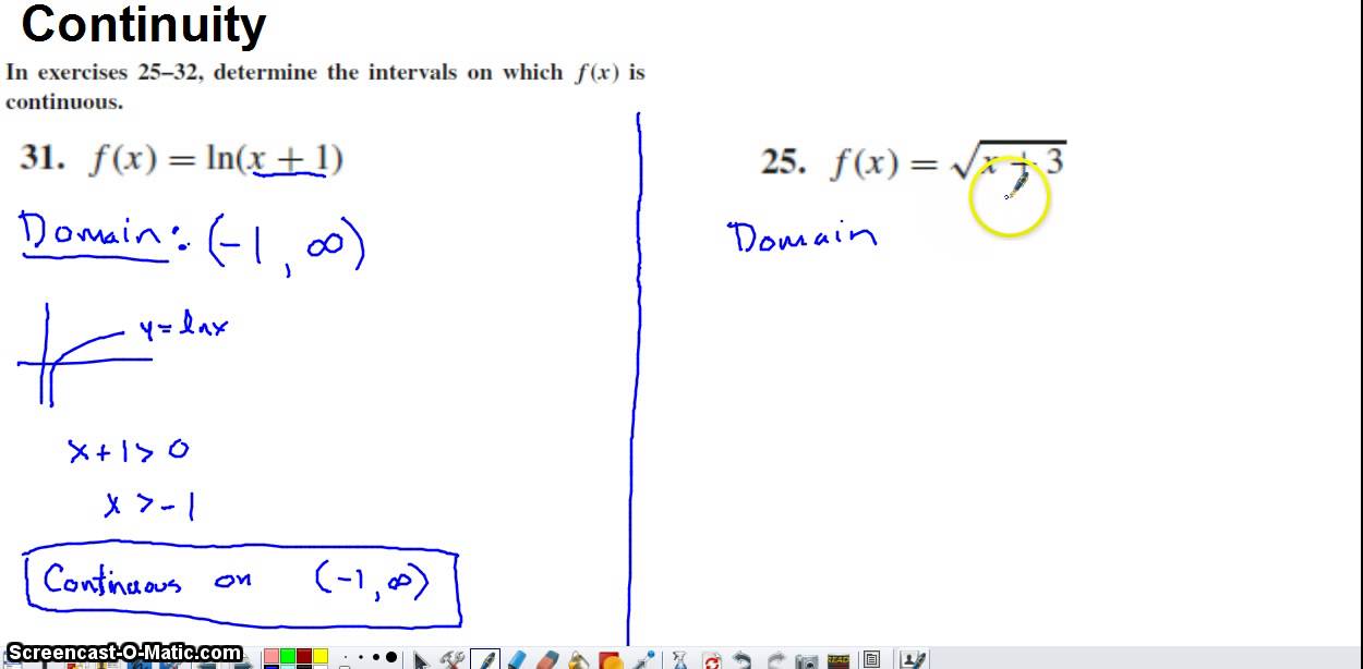 Find the Intervals Where a Function is Continuous - YouTube