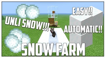 How To Make an Automatic Snow Farm In Minecraft (MCPE/Xbox/Ps4/Switch/Windows 10)