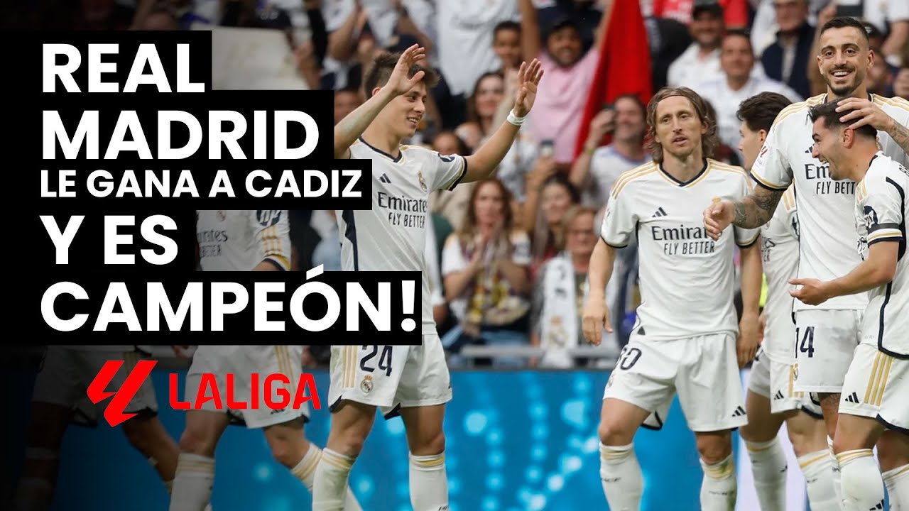 REAL MADRID GANA A CADIZ Y ES CAMPEÓN!!! NO VAS A CREER COMO FUE EL 2DO ...