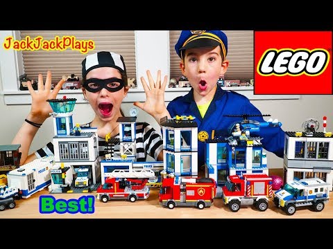 A big new fire station with 3 vehicles: fire truck, fire van and a fire helicopter. It has 752 piece. 
