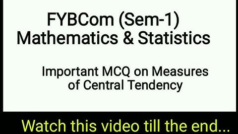 Part -8 Most Imp 14 MCQ | FYBCom (Sem-1) | Mathematics & Statistics by Prof. Ramesh