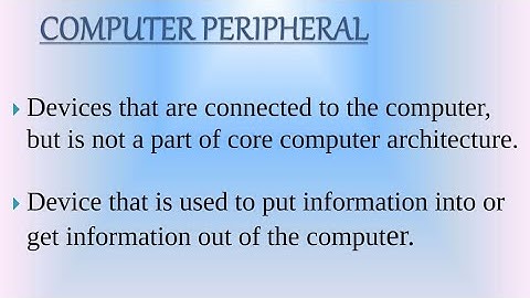 Input Output Organization In Computer Architecture