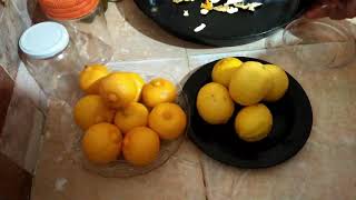 طريقة الإحتفاض بعصير الليمون لمدة سنة مع تجفيف قشور الليمون لإستعمالهم في التنظيف