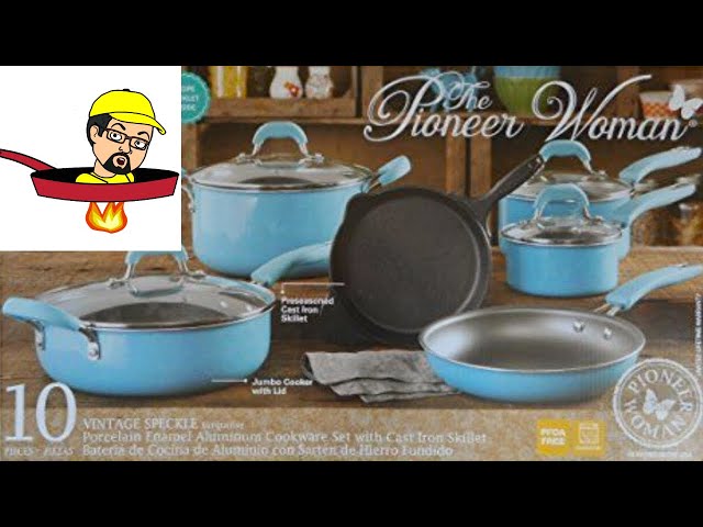 Pioneer Woman Cookware Set Review : Porcelain Enamel 10-Piece Set