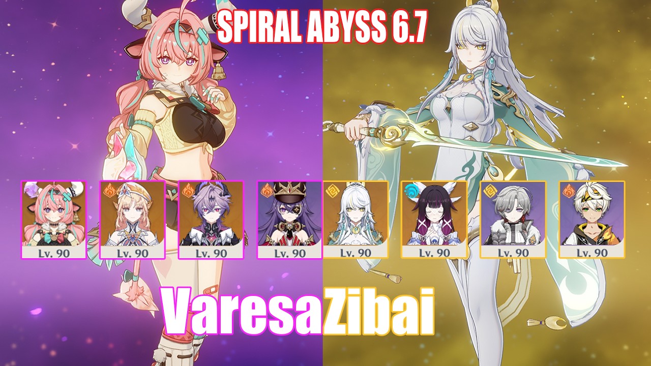 C0 Varesa & C0 Zibai | Spiral Abyss 6.7 | Genshin Impact