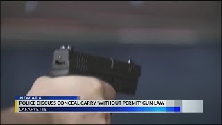 Lafayette Police talks about permit less concealed carry law