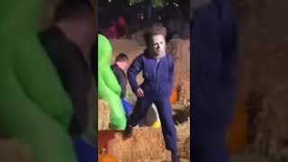 Young Michael Myers fall and bounce back