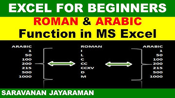 Arabic & Roman Functions - Beginner Tutorial! #excel
