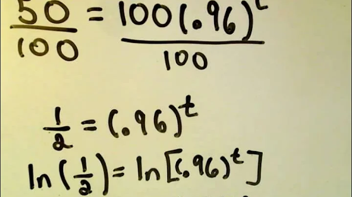 Exponential Decay / Finding Half Life