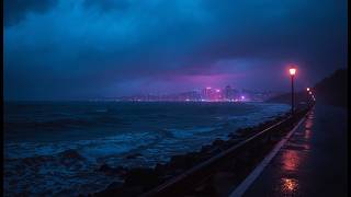 Rainy Midnight Coast 🌧️🌊 Deep Lofi Beats for Late Night Focus