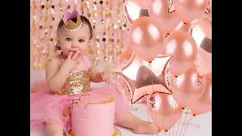 Rose gold Happy birthday balloons, the best party decoration set
