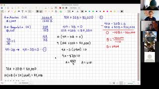 Clase virtual utilizando ZOOM - Sistemas de ecuaciones - planteando problemas de aplicación