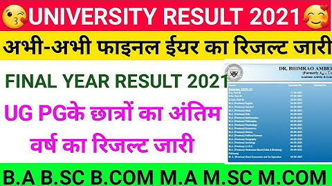 University Result 2021 /final Year Reult 2021 /up pg final year 2021 /ug pg up 2021 result /up resul