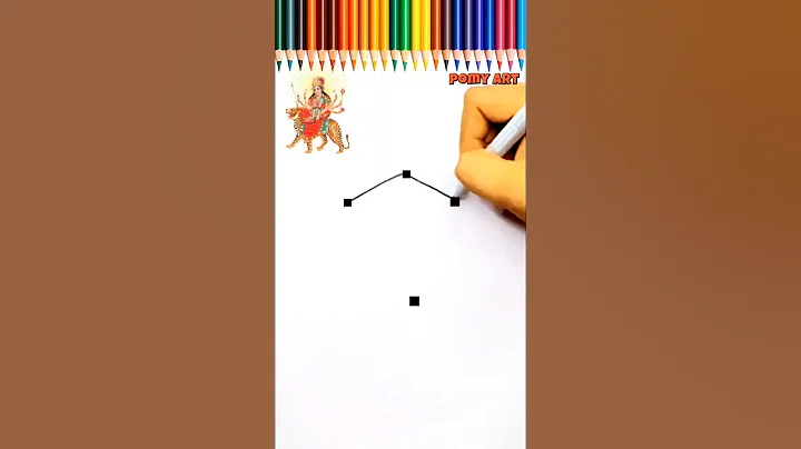 Wow Maa Durga Drawing easy with only 4 Dots  #navratri2025 #Durgapuja2025 #drawingchallenge #kidsart