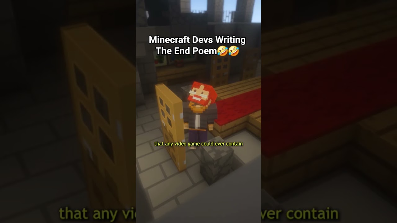 Minecraft Devs Writing The End Poem🤣🤣